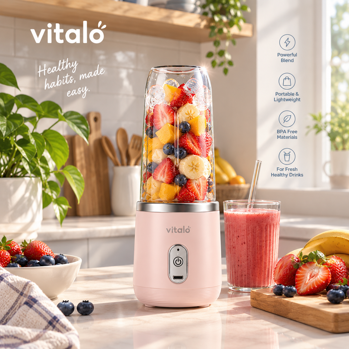 2 in 1 Portable Blender & Cup
